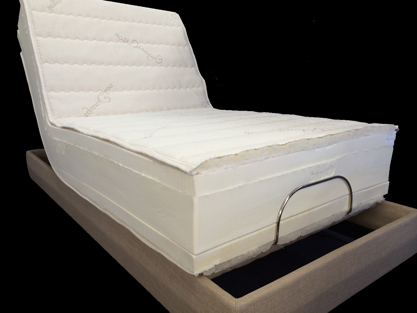 THE ULTIMATE in LA Escondido no toxin latex-pedic natural organic pure certified chemical free cotton and wool adjustable bed mattresses