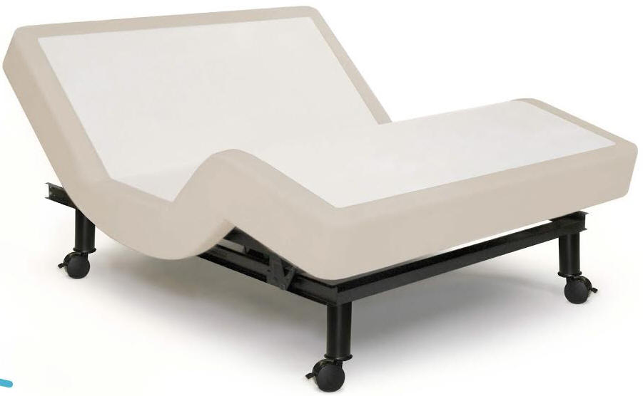 Electropedic WH2 wall-hugger electric adjustable bed with wireless remote and Latexpedic latex mattress