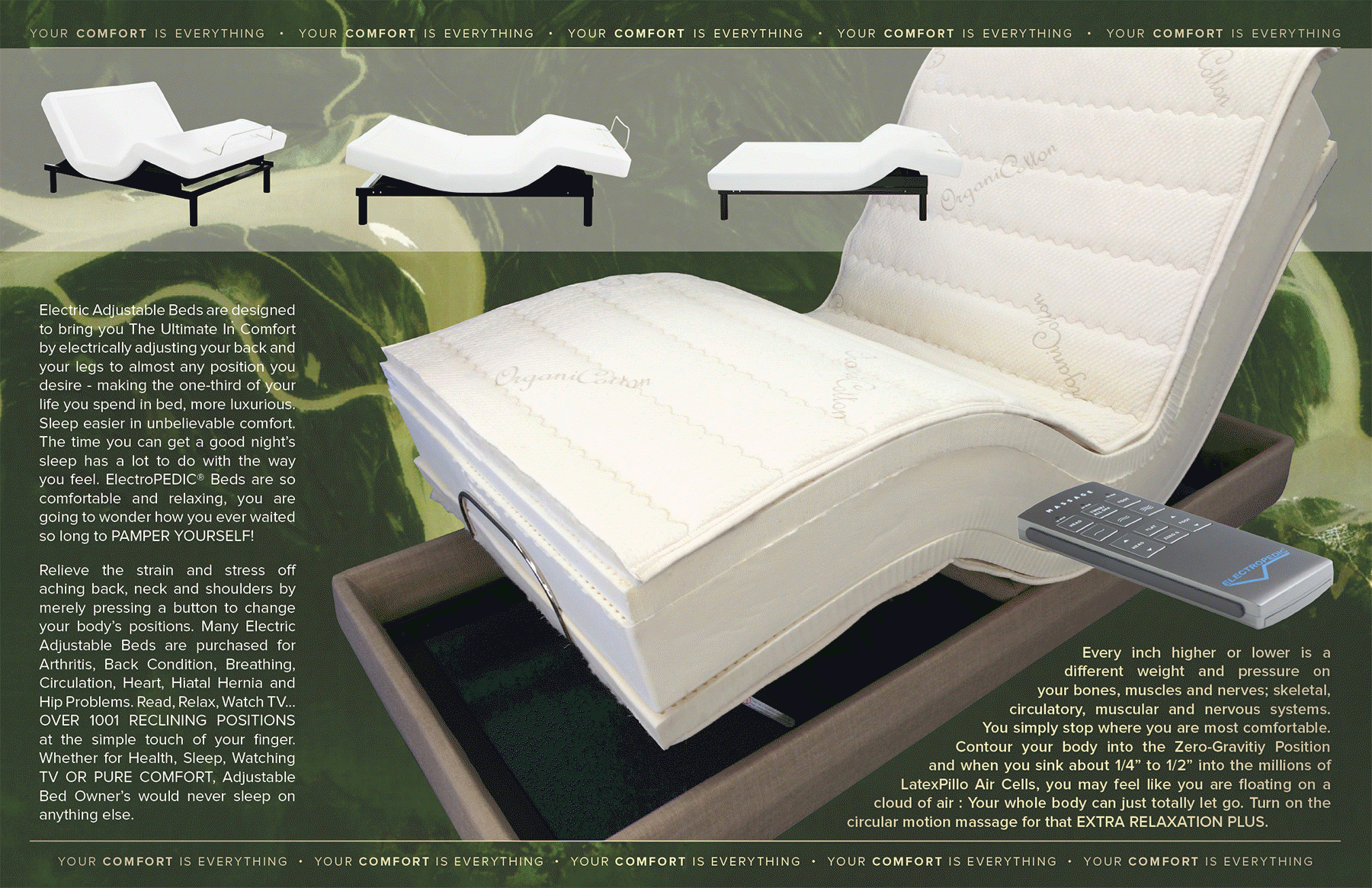 THE ULTIMATE in LA Escondido latex-pedic natural organic pure certified cotton and wool mattresses